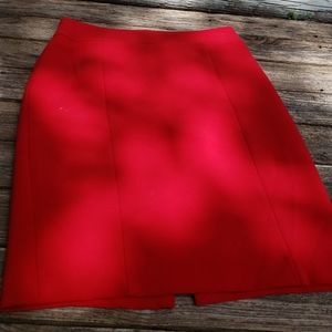 Ann Taylor 0 Red Pencil Skirt